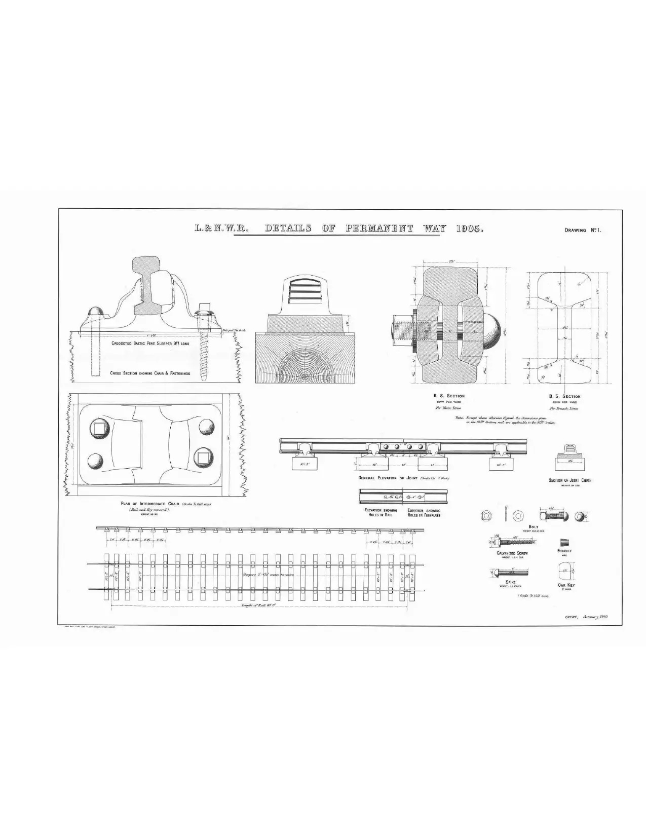 Drawings of Standard Permanent Way 1909 - Image 3